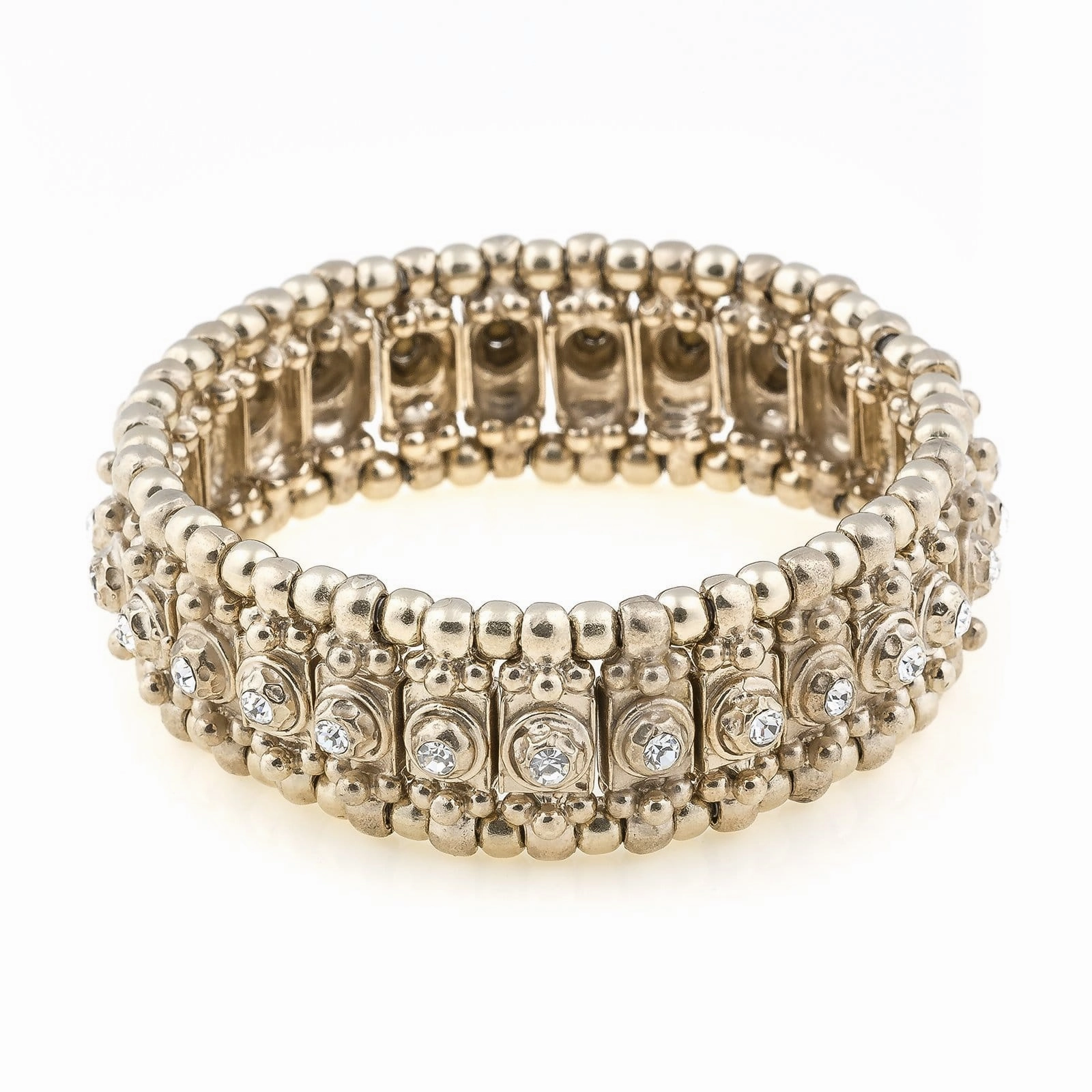Giora' Bracelet with Swarovski Crystals Bronze Colour hand-chain-bracelet  
