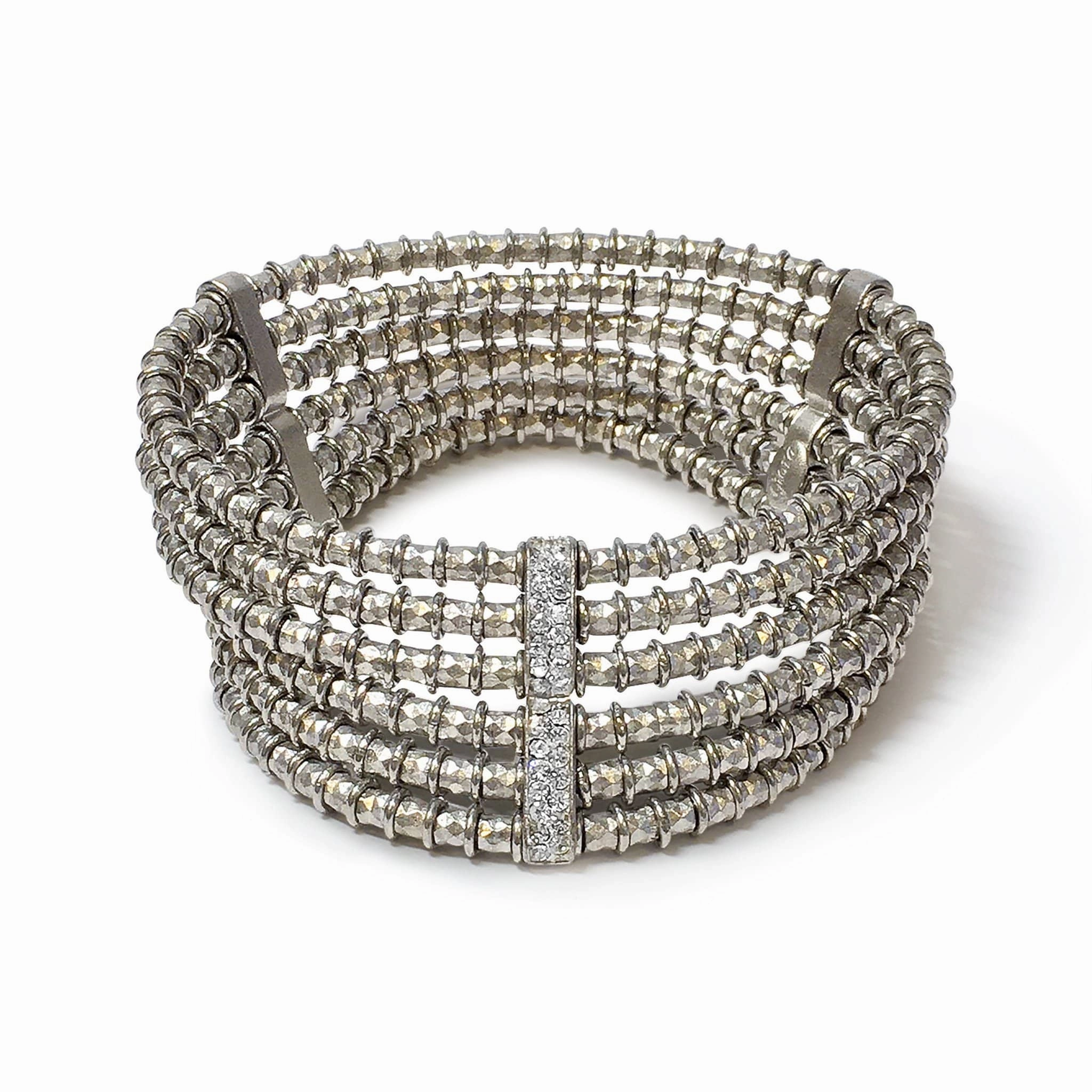 Giora' Clavdia Bracelet with Swarovski Crystal Rhodium hand-chain-bracelet  