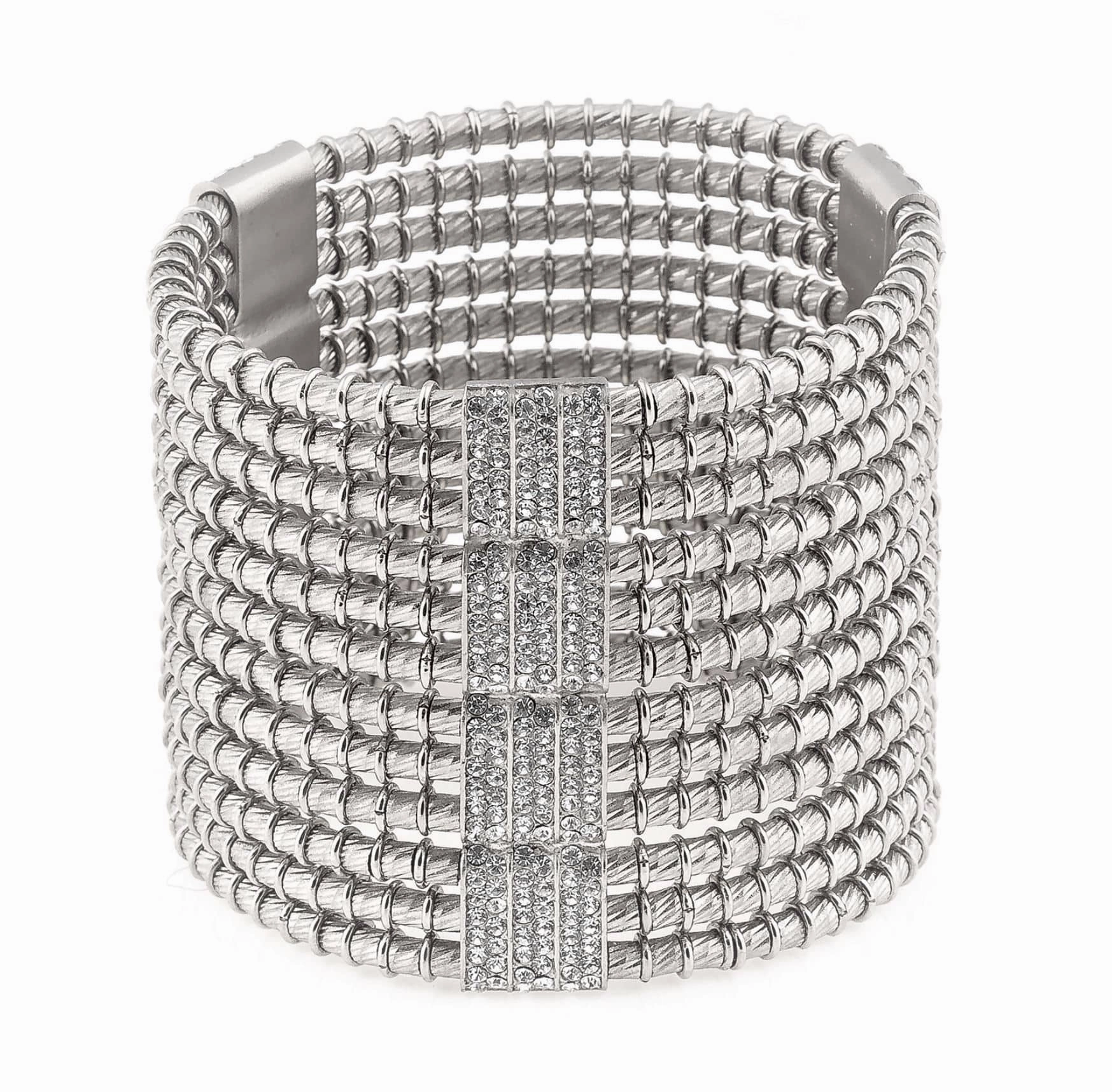 Giora' Clavdia Bracelet with Swarovski Crystal Rhodium hand-chain-bracelet  