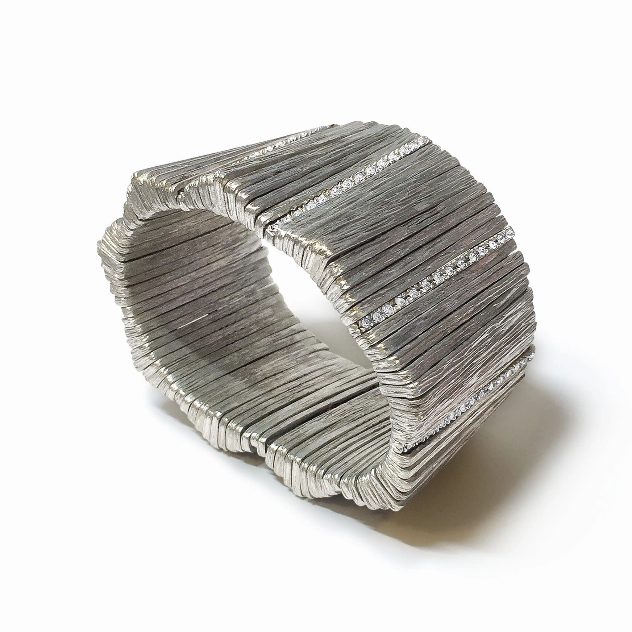 Giora' Messalina Bracelet with Swarovski Crystals Rhodium