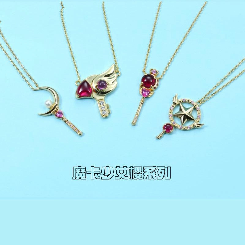 Girl Cherry Bird Head Seal Key Necklace