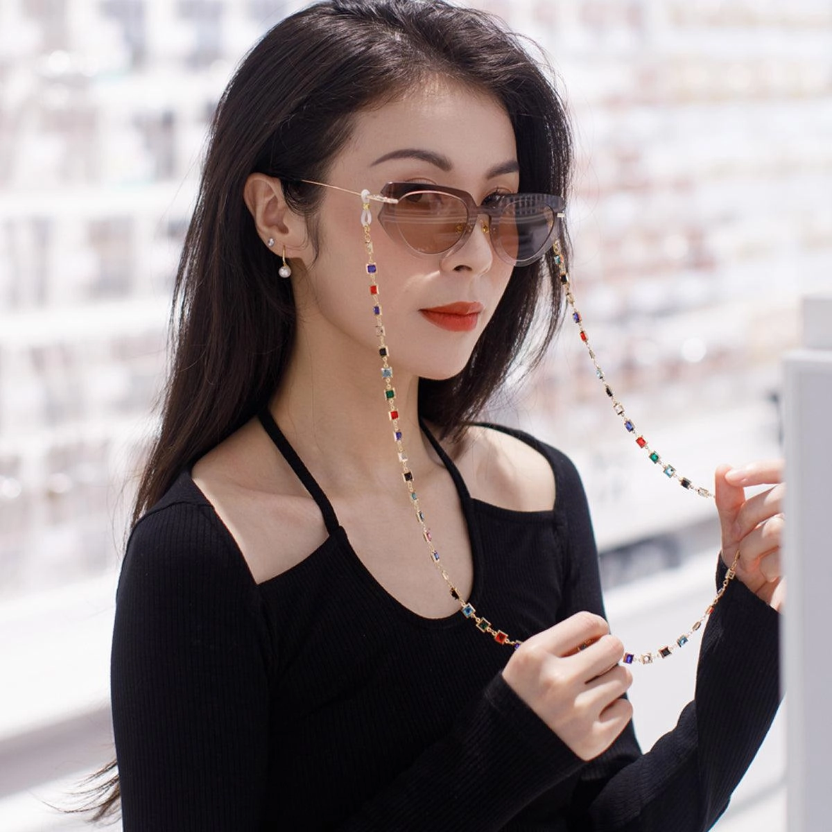 Glasses Chain Women's Neck Fashion Color Diamond Lost Prevention
