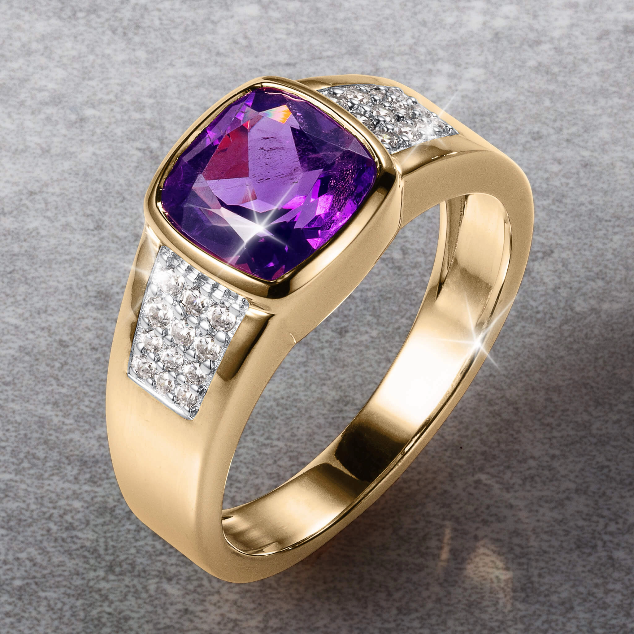 Glorious Amethyst Mens Ring