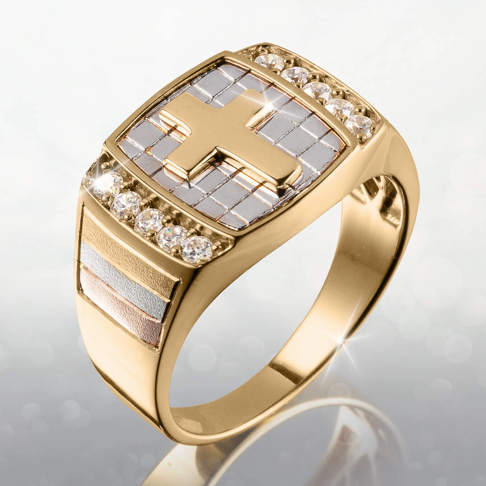 Glorious Cross Mens Ring