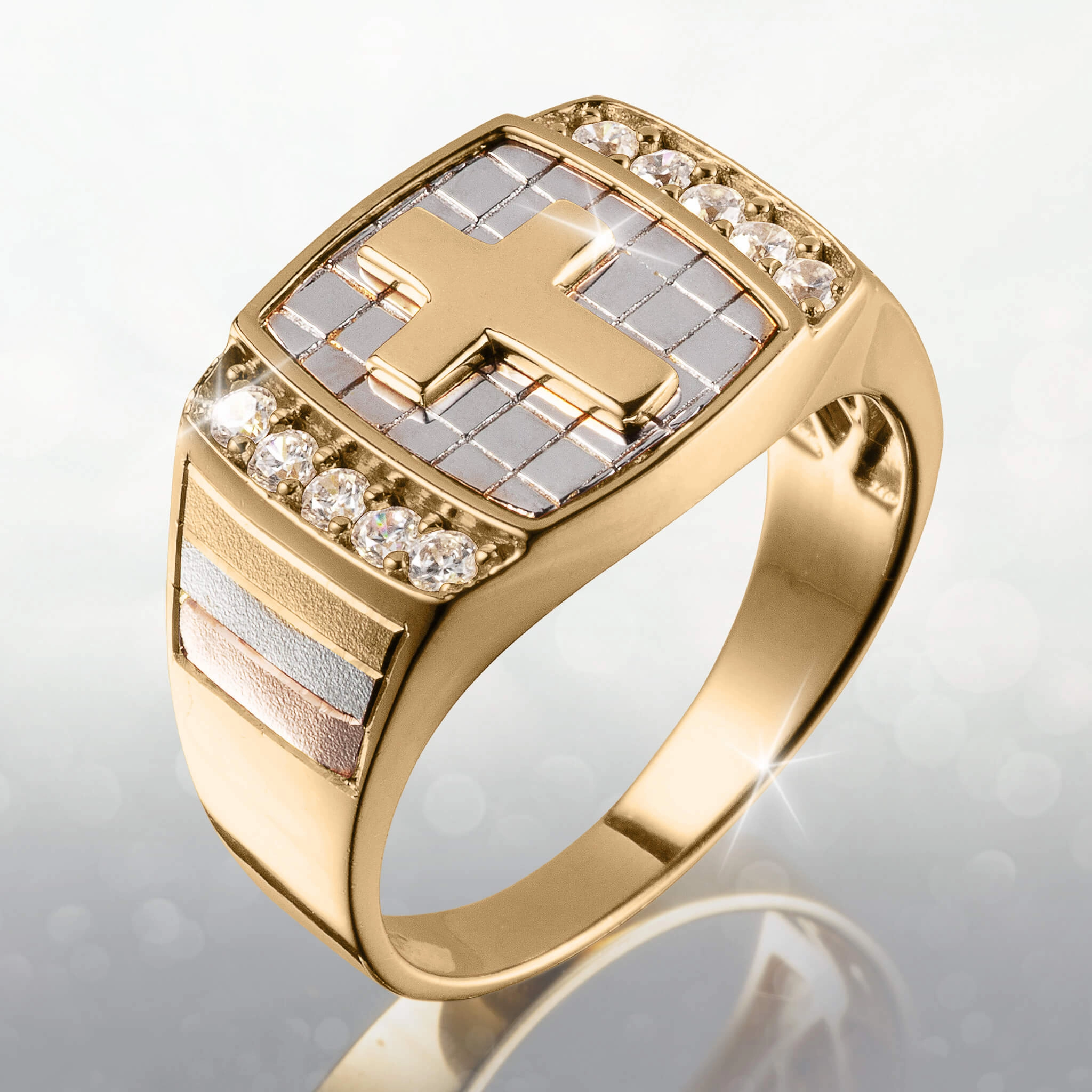 Glorious Cross Mens Ring