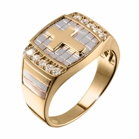 Glorious Cross Mens Ring hand-chain-bracelet  