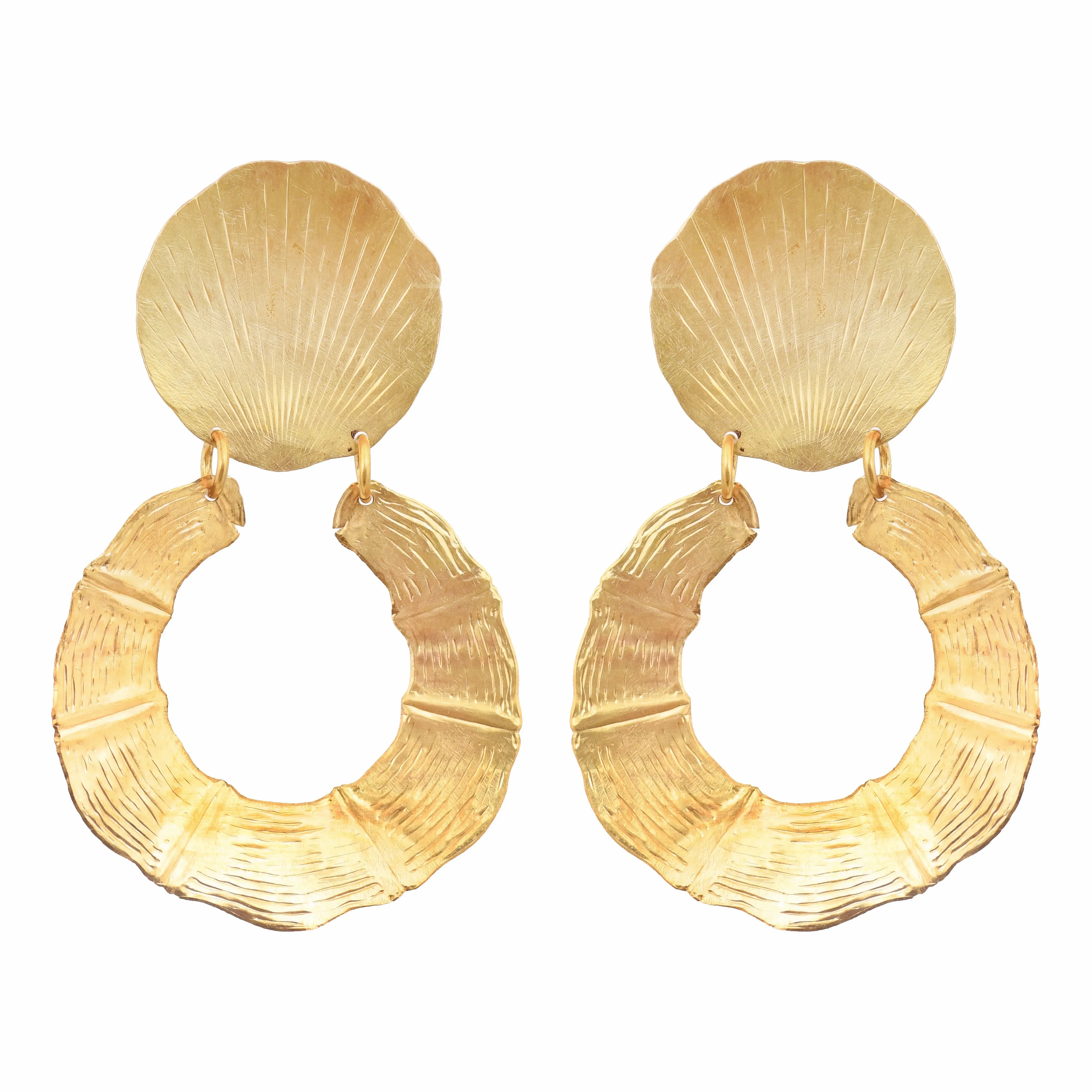 Gold Bambou Earrings