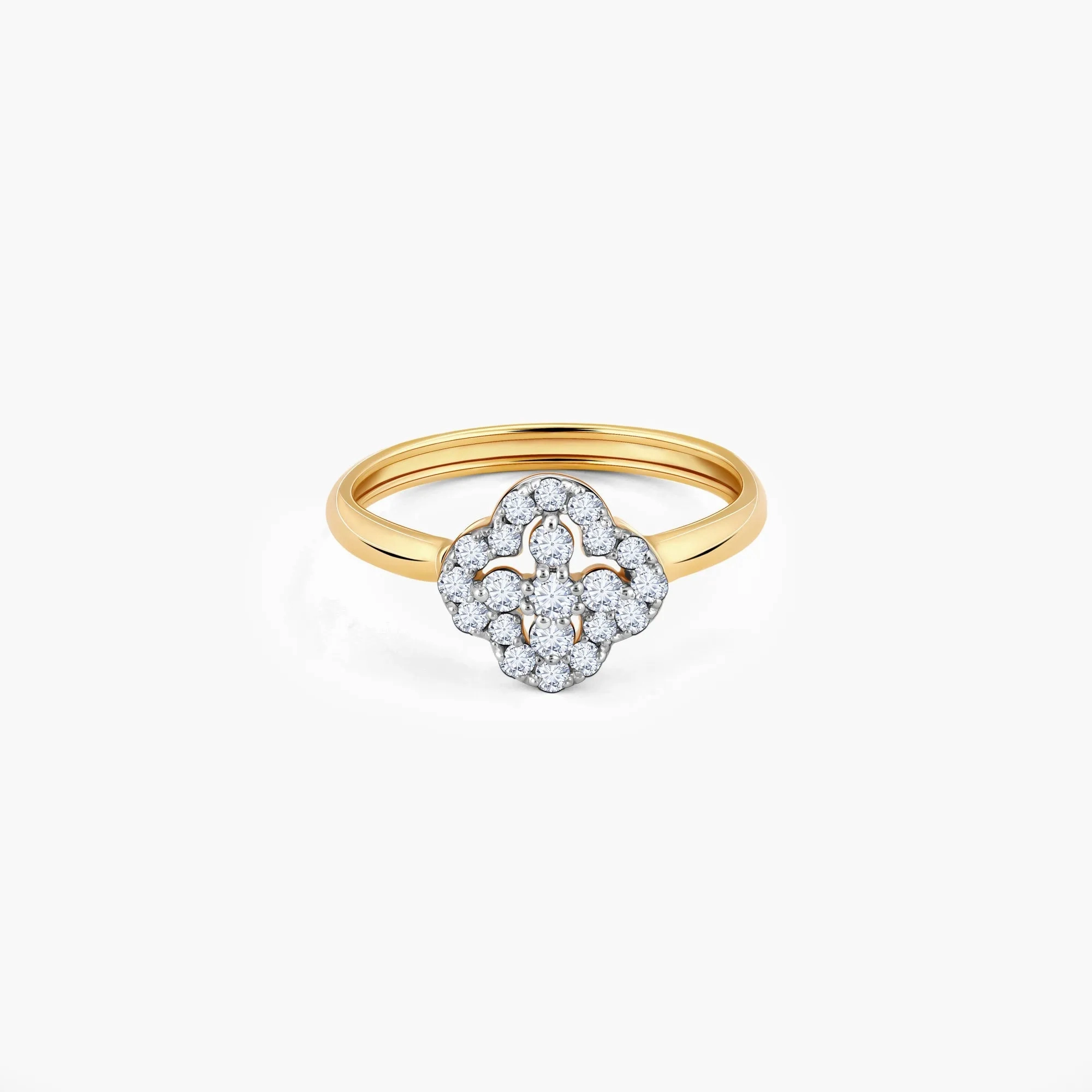 Gold Fleurir Diamond Ring