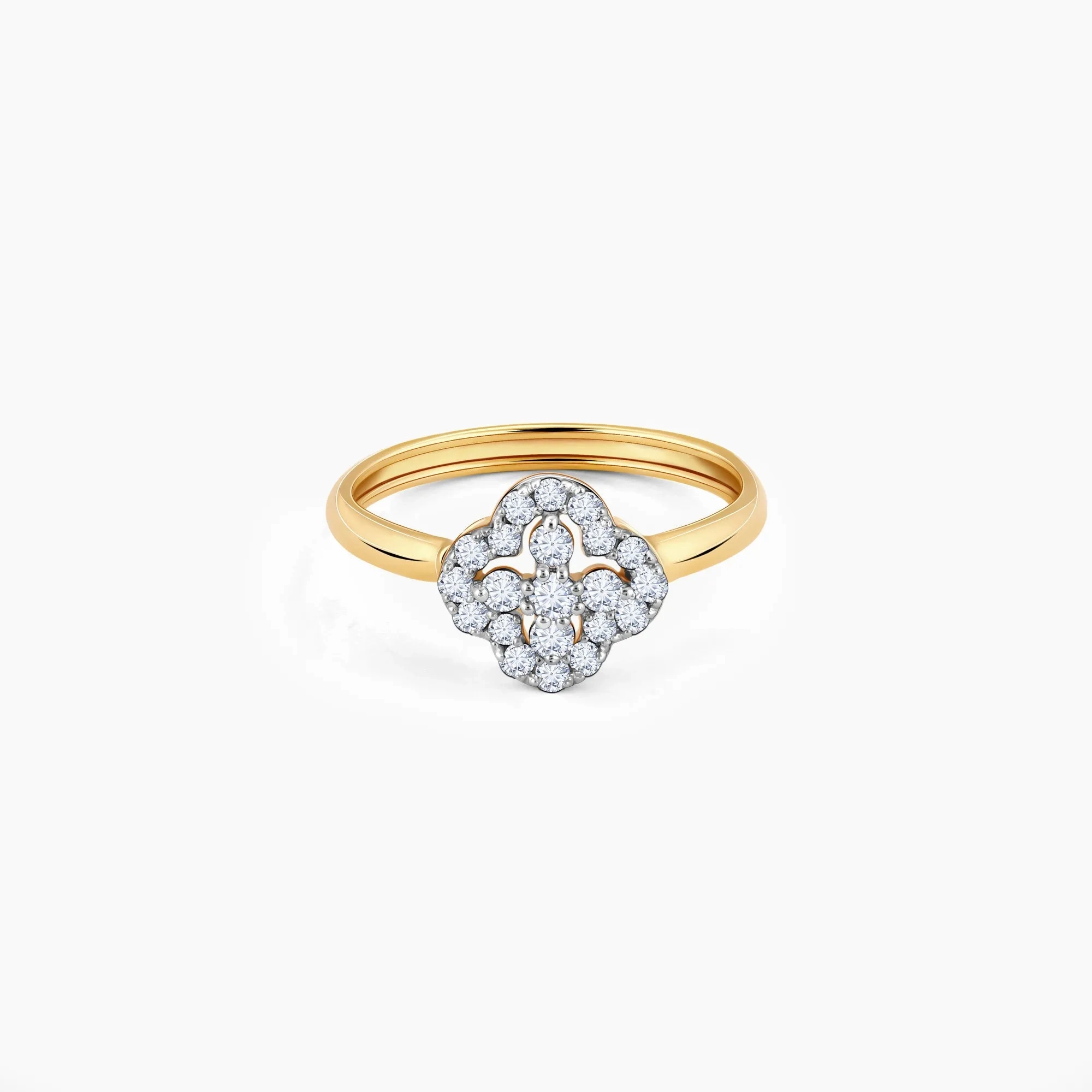 Gold Fleurir Diamond Ring
