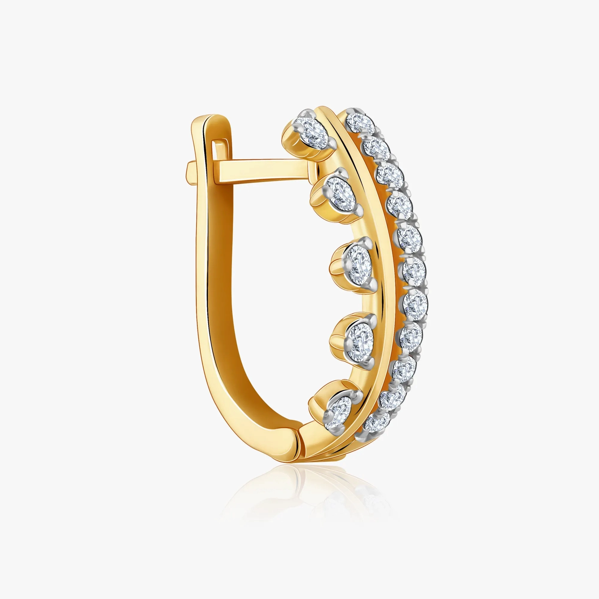 Gold Glitter Bomb Diamond Earrings