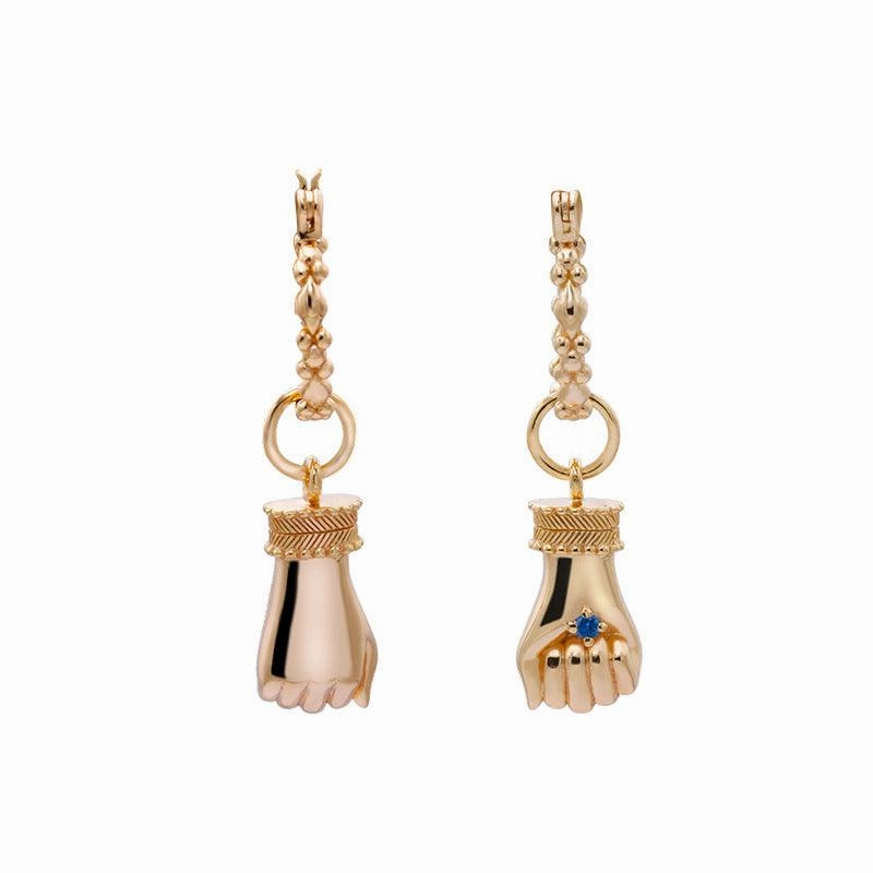 Gold Plated Hand Guard And Peace Eardrop