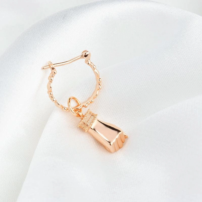 Gold Plated Hand Guard And Peace Eardrop