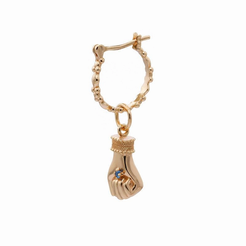 Gold Plated Hand Guard And Peace Eardrop