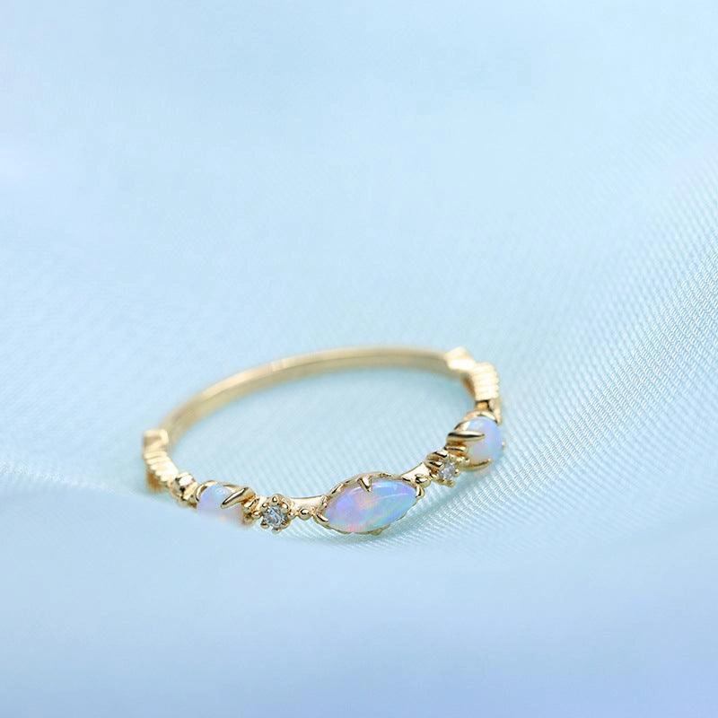 Gold-plated Inlaid Light Luxury Thin Ring