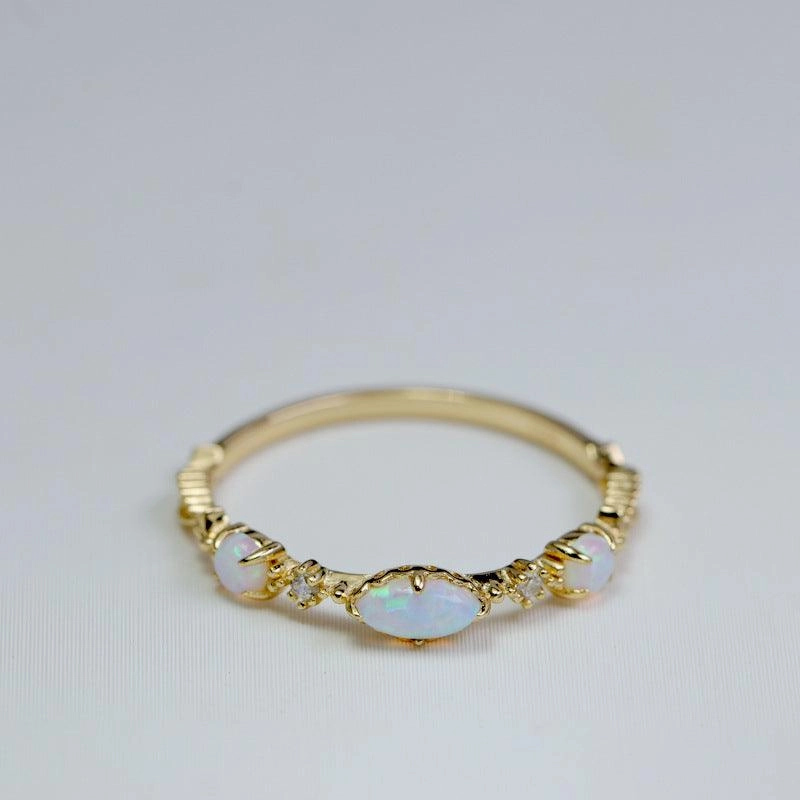 Gold-plated Inlaid Light Luxury Thin Ring