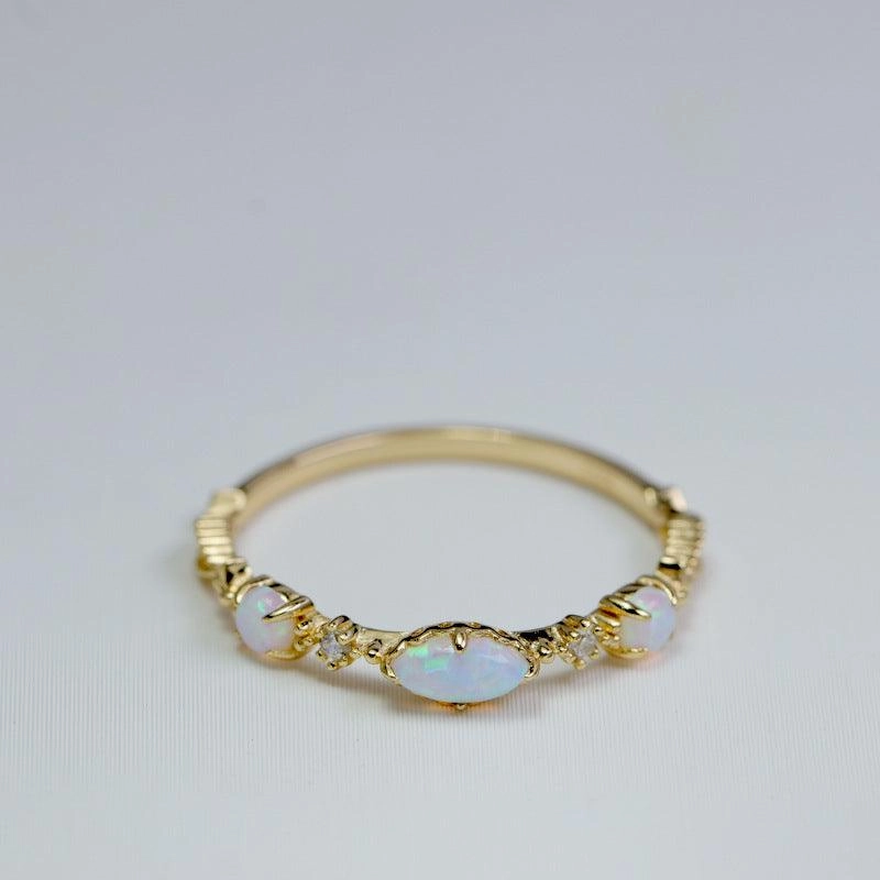 Gold-plated Inlaid Light Luxury Thin Ring