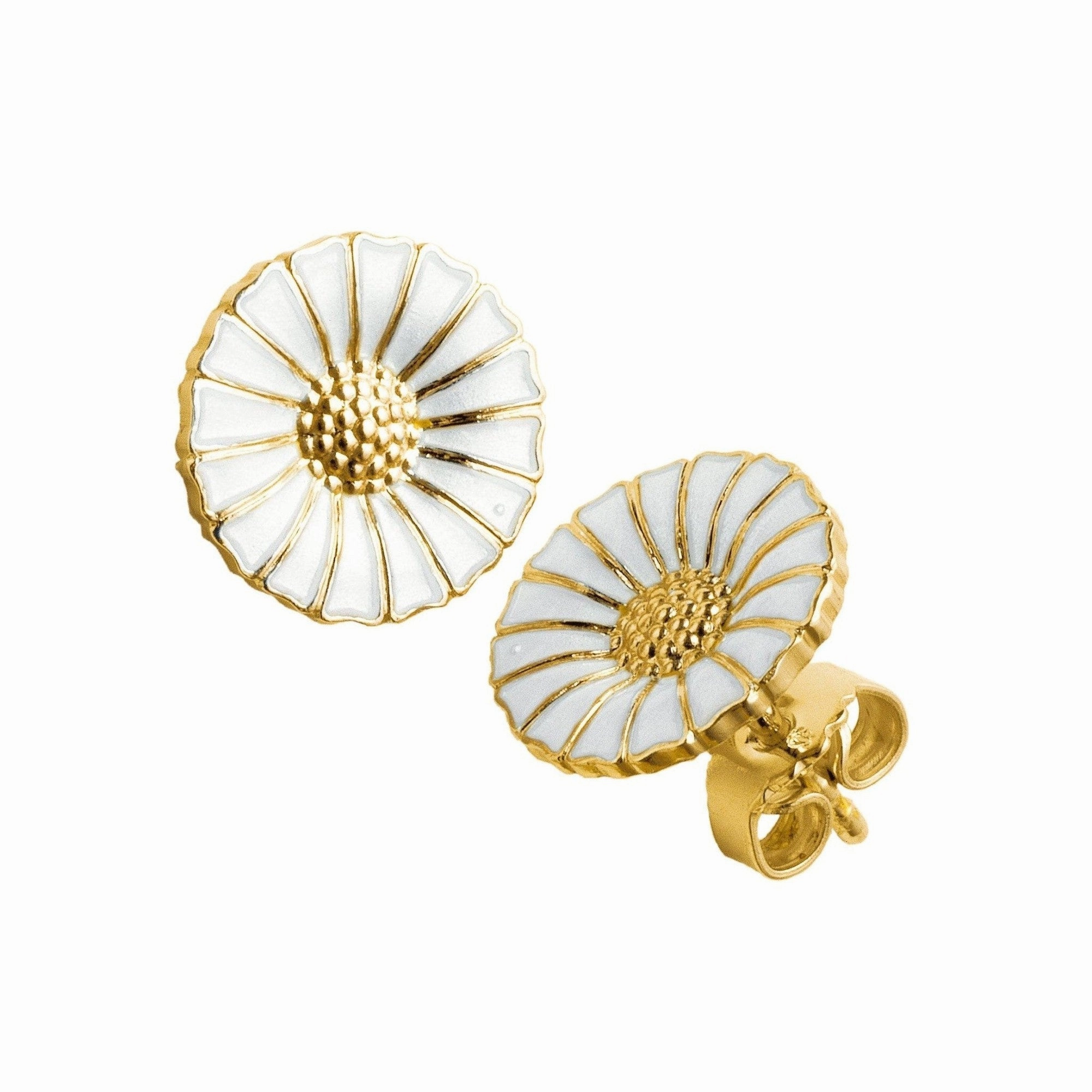 Gold Plated Silver Daisy Earstuds texture-silver-ornament  
