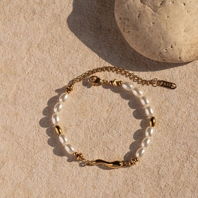 Gold Plated Water Drop Bracelet 