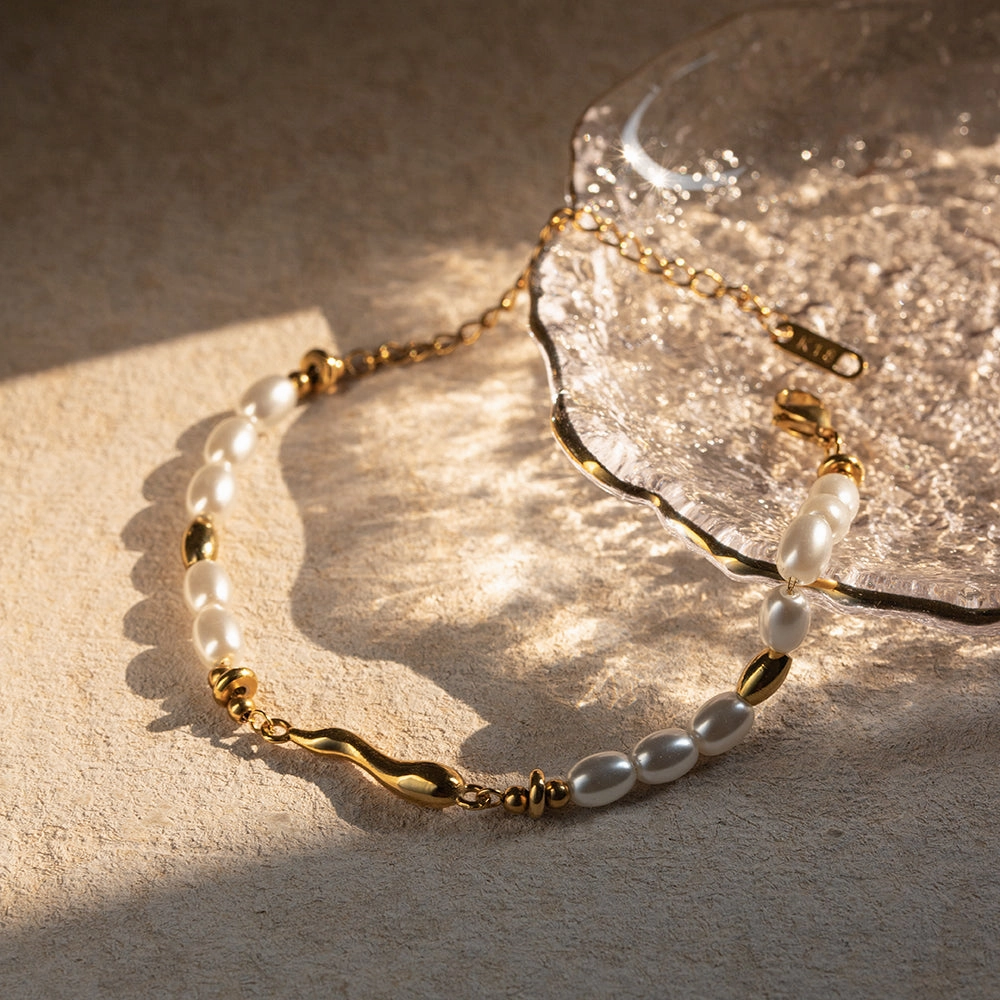 Gold Plated Water Drop Bracelet