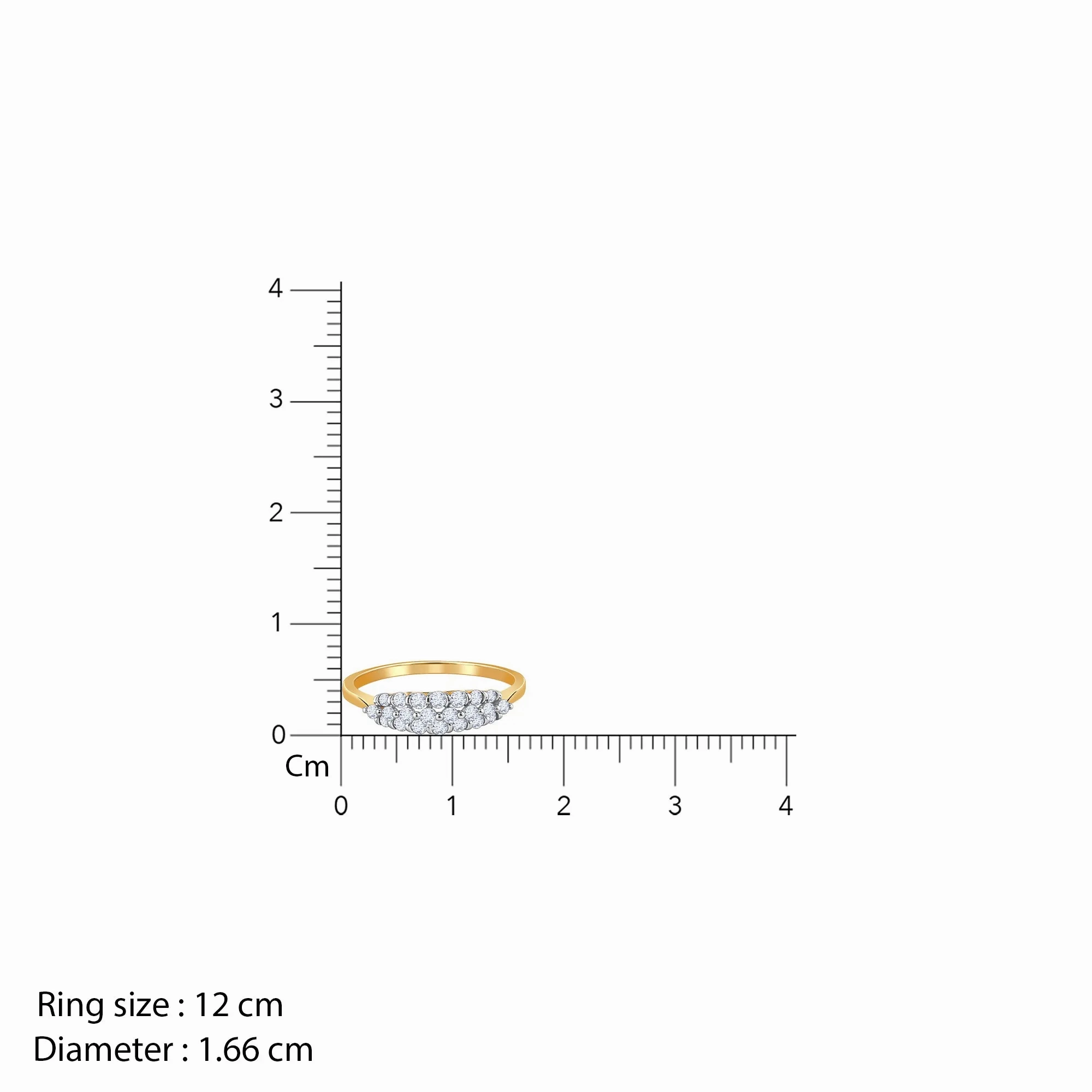 Gold Shimmering Aura Diamond Ring
