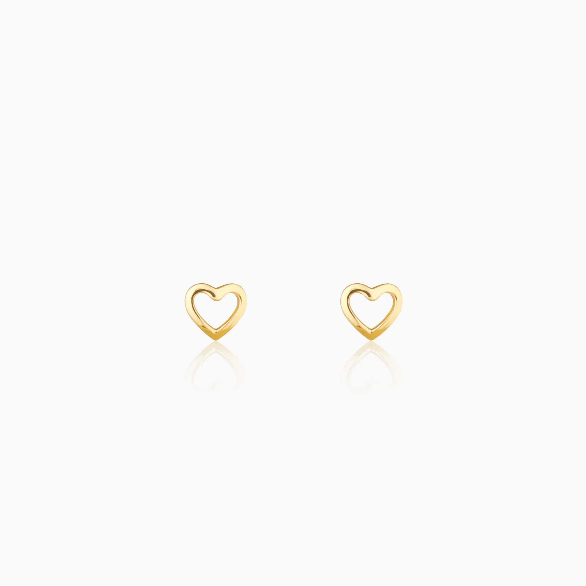 Golden Charming Love Studs