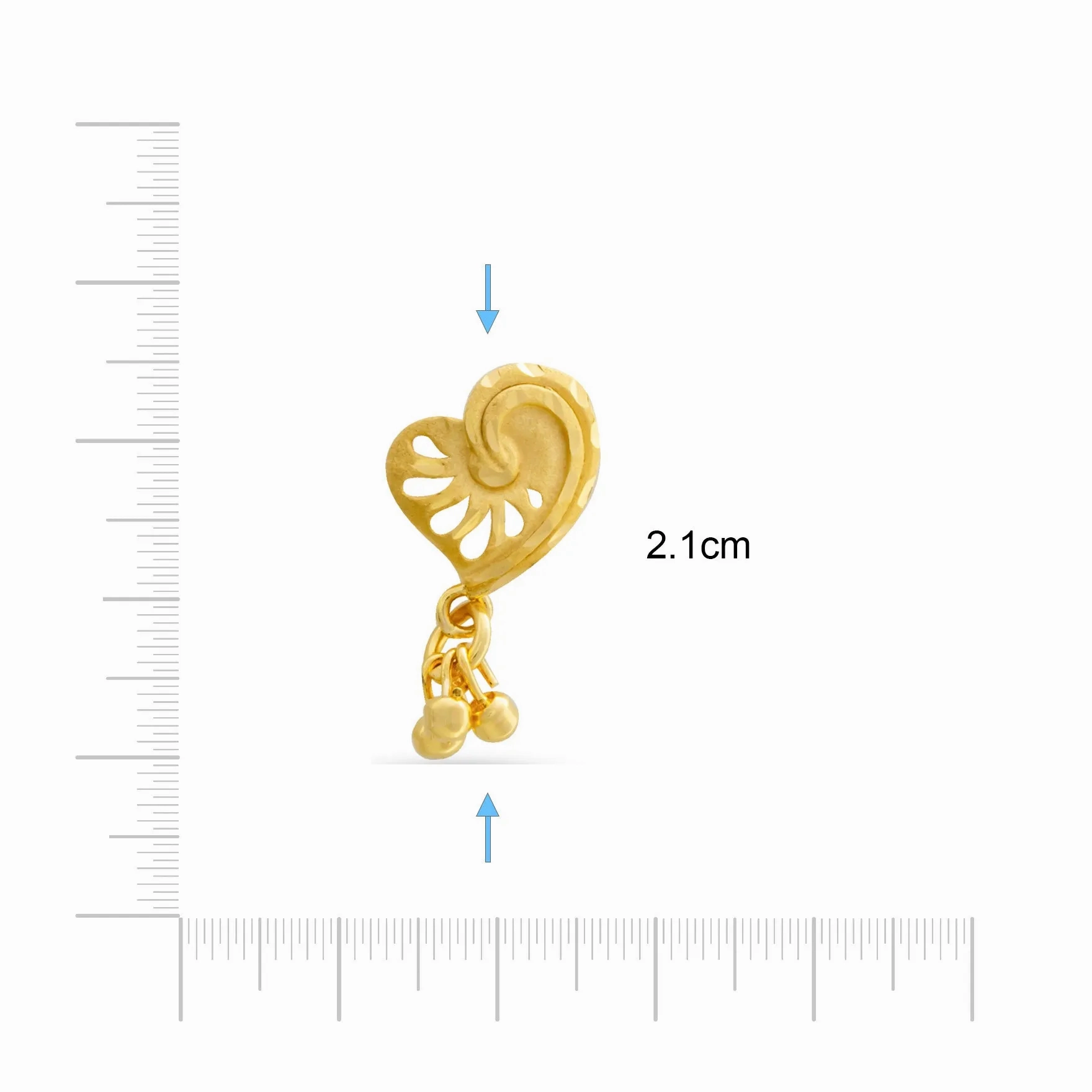 GOLDEN HANGING STUD PGHST258-09