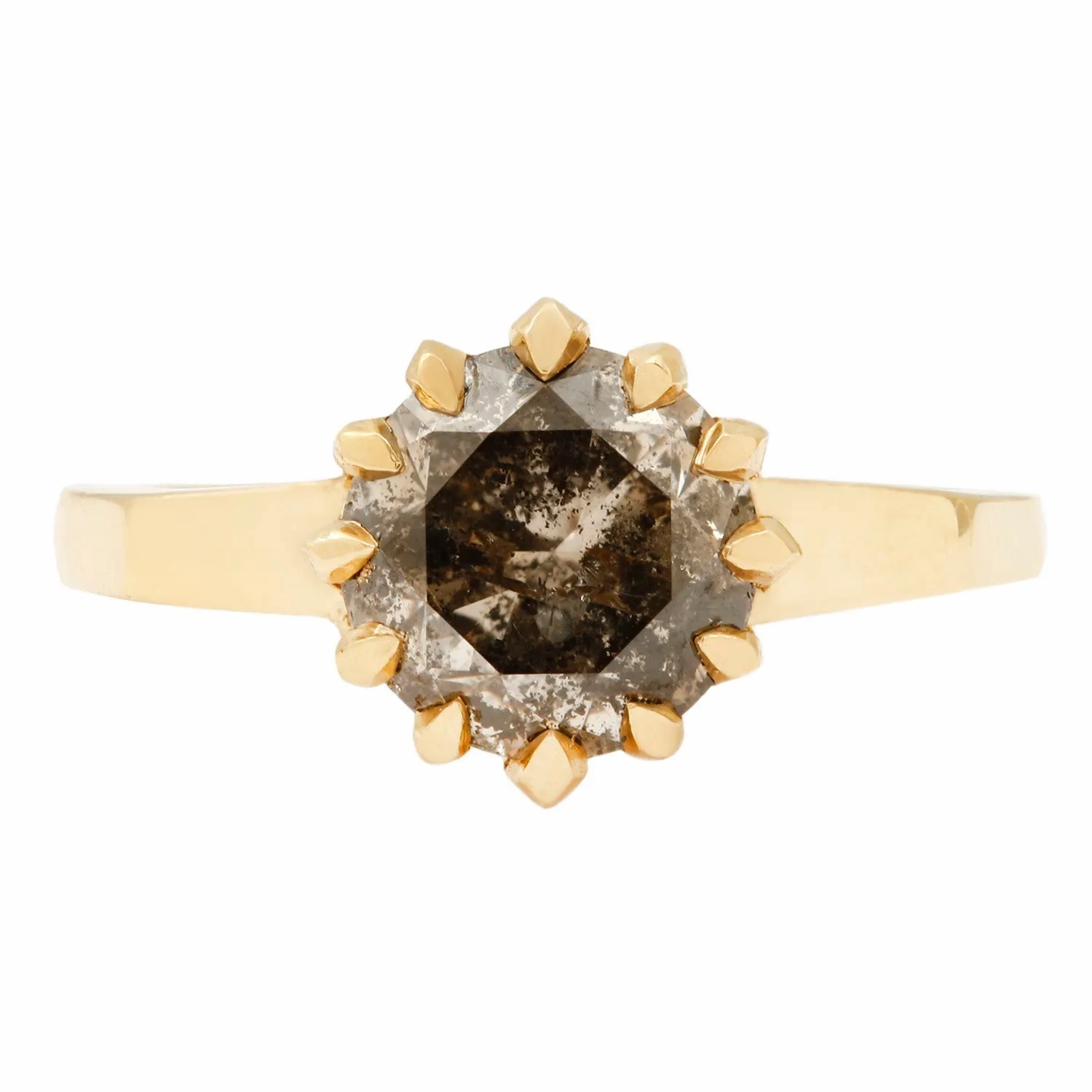Golden Noir Diamond Ring