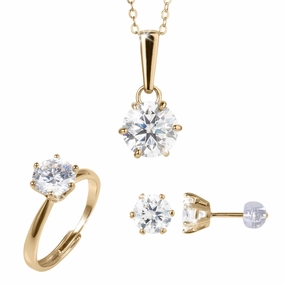 Golden Stardust Moissanite Collection suit-set  