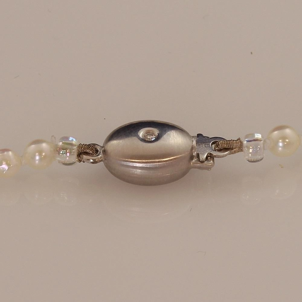 Graduated Natural Pastel Colours Cultured Akoya Pearl 17" Necklace