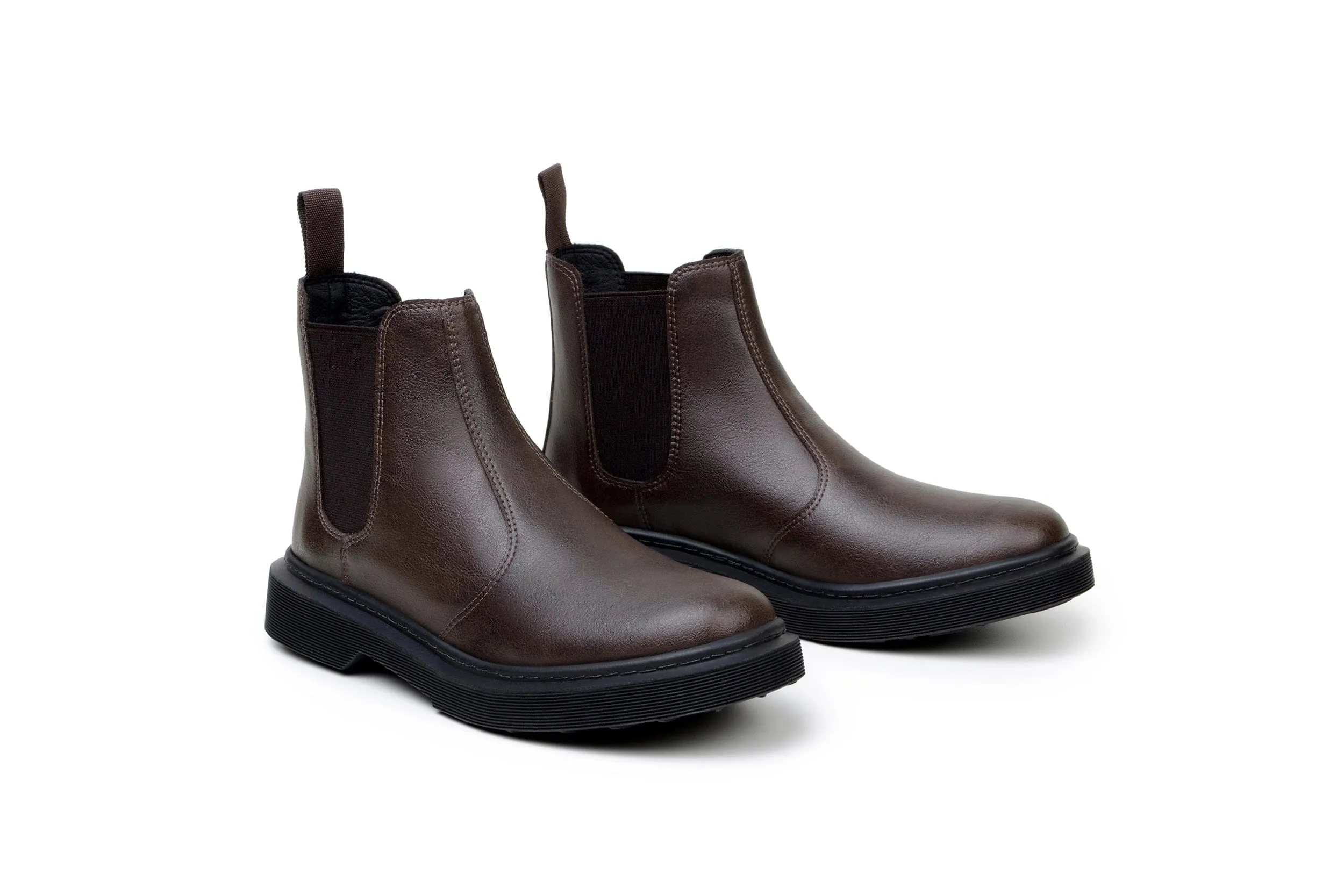 Green Laces x King55 Chelsea Vegan-Lederstiefel | Espresso Braun