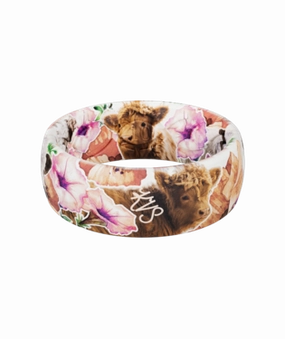 Groove Katie Van Slyke Ring in Poppy & Petunia texture-rose-gold  