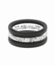Groove Stackable Ring/ Rose texture-rose-gold  