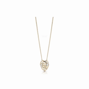 Guess Necklace Ip Gold With Stone & Snake Head Pendant Design fashion-jewelry  