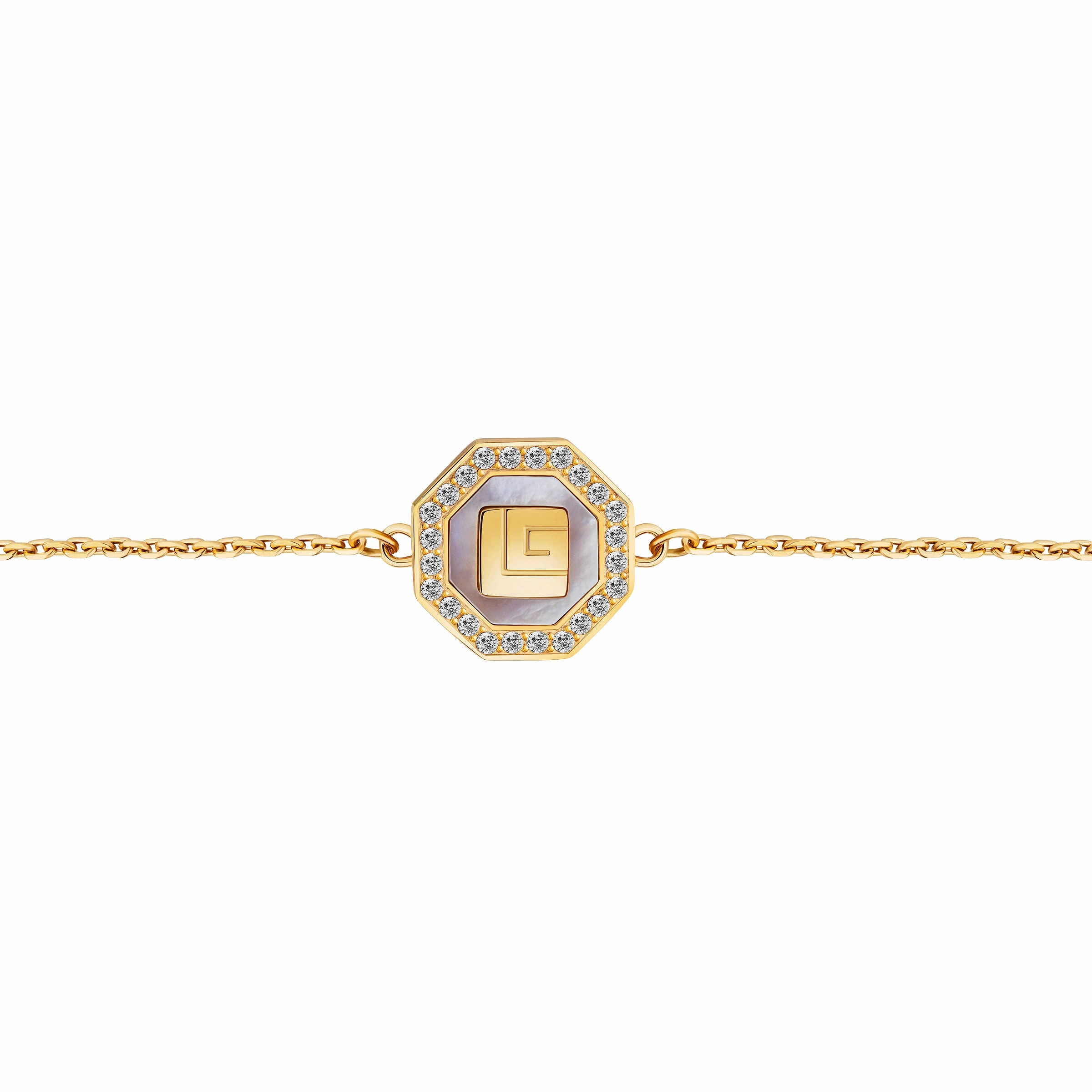 Guy Laroche Ambre Ladies Gold Plated Bracelet With Crystals