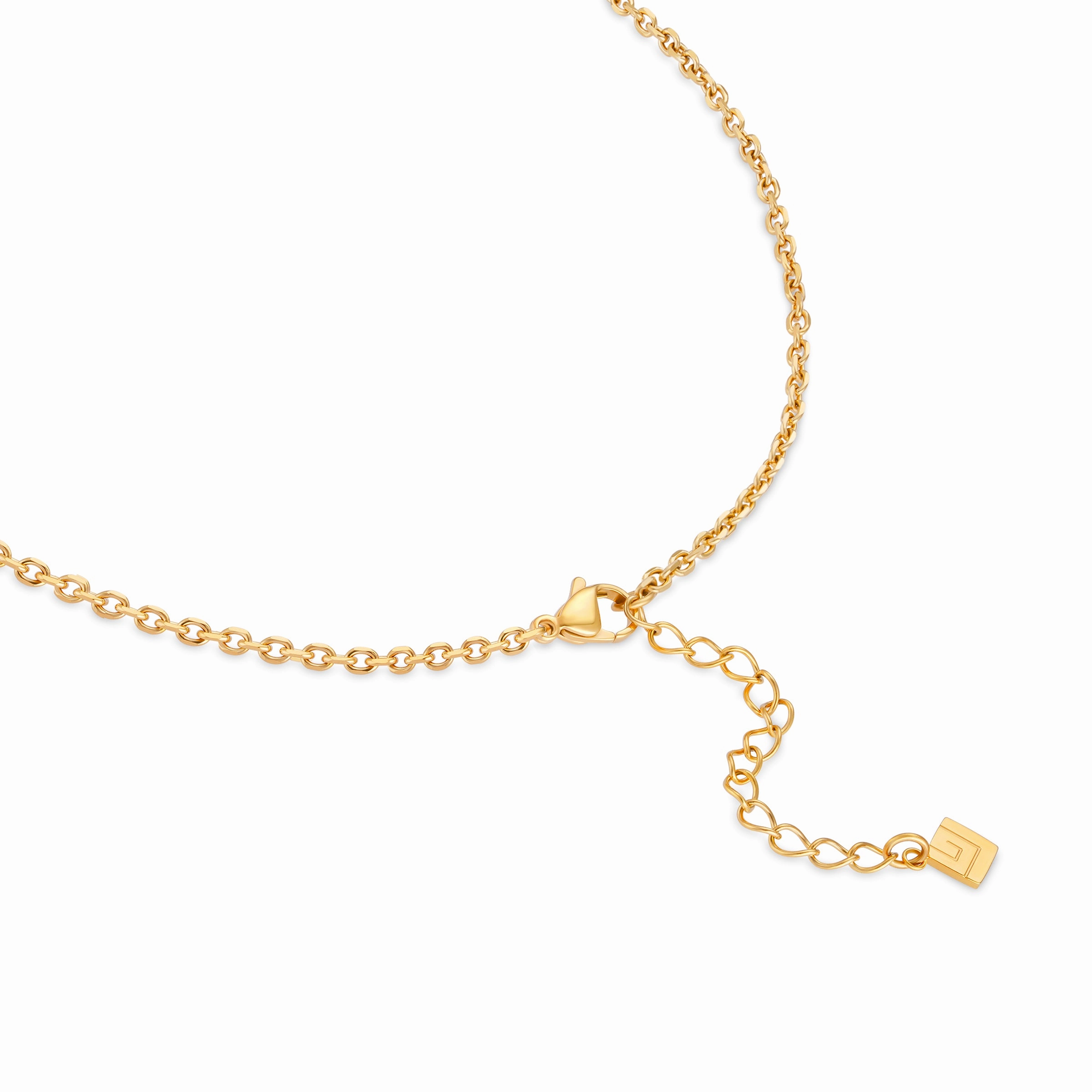 Guy Laroche Ambre Ladies Small Gold-Plated Necklace With Mother Of Pearl & Crystals