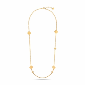 Guy Laroche Audrey Long Gold-Plated Necklace With Crystals fashion-jewelry  