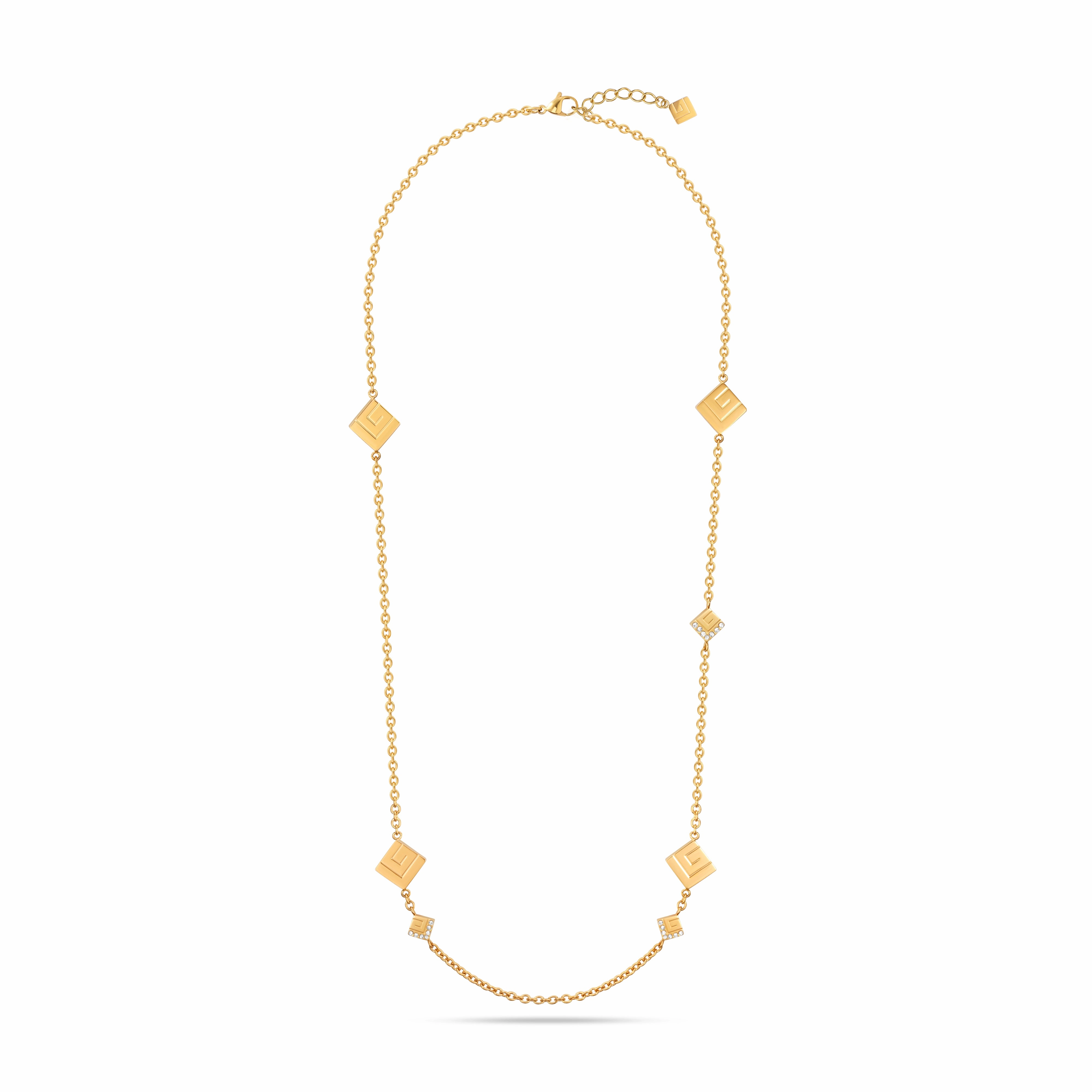 Guy Laroche Audrey Long Gold-Plated Necklace With Crystals fashion-jewelry  