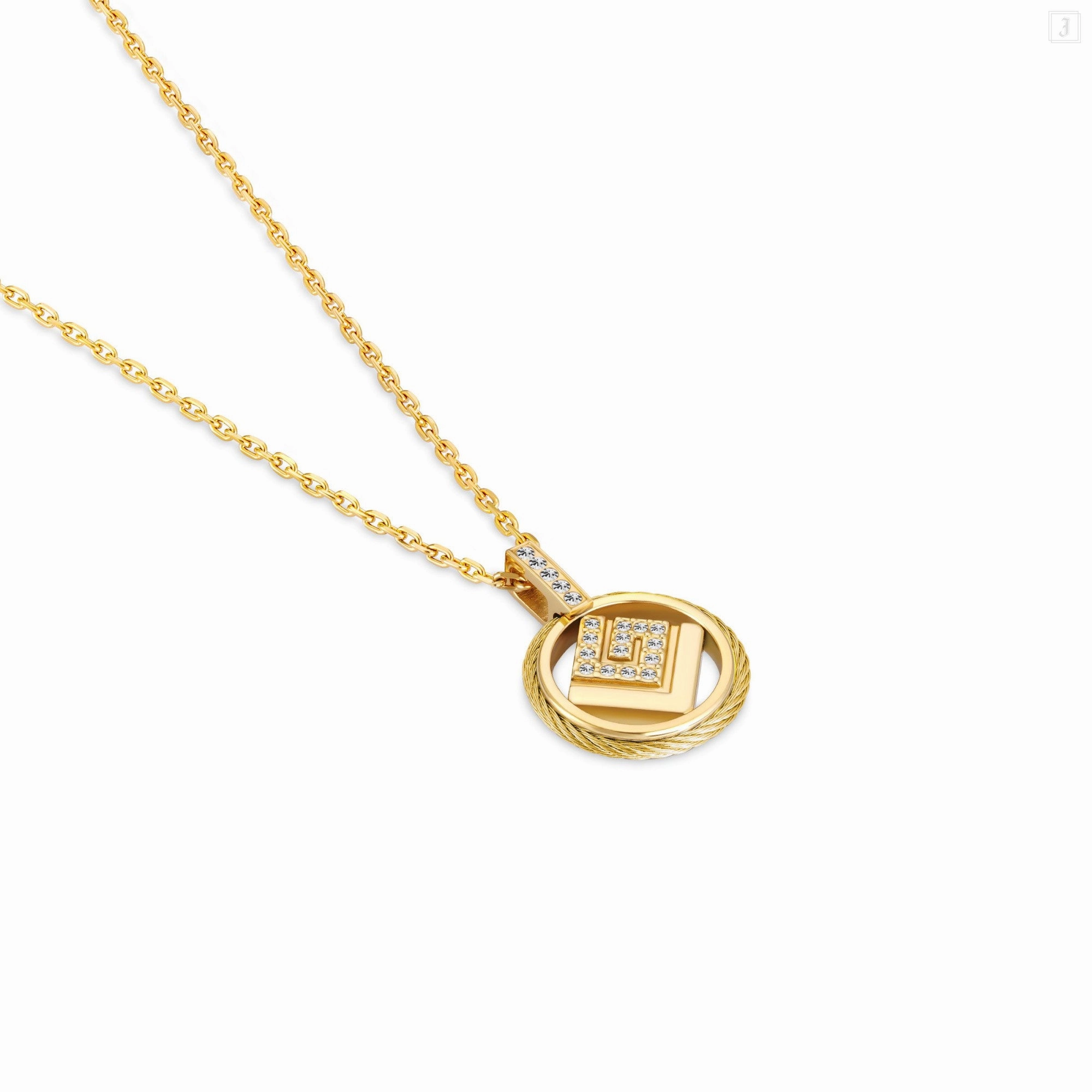 Guy Laroche Camille Ladies Gold Plated Necklace with Crystals