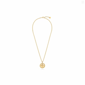 Guy Laroche Camille Ladies Gold Plated Necklace with Crystals fashion-jewelry  