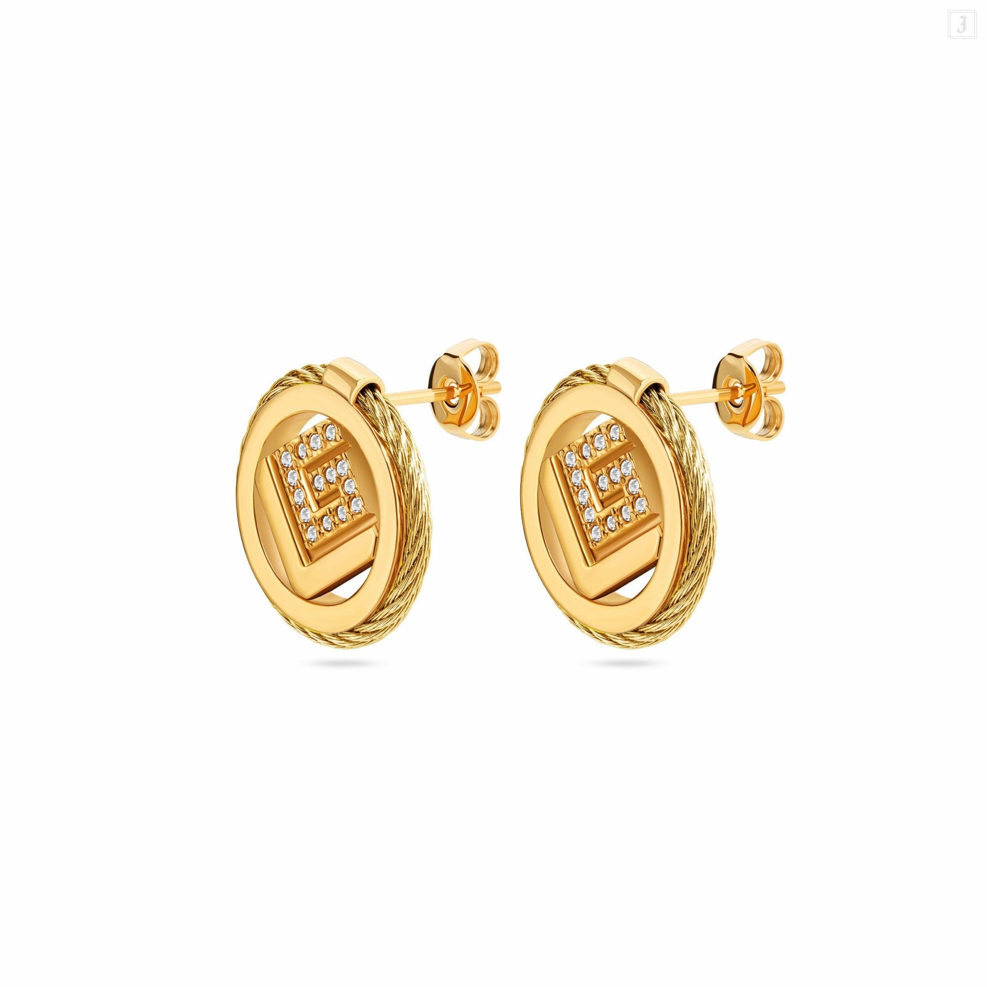 Guy Laroche Camille Ladies Gold Plated With Crystals Earring