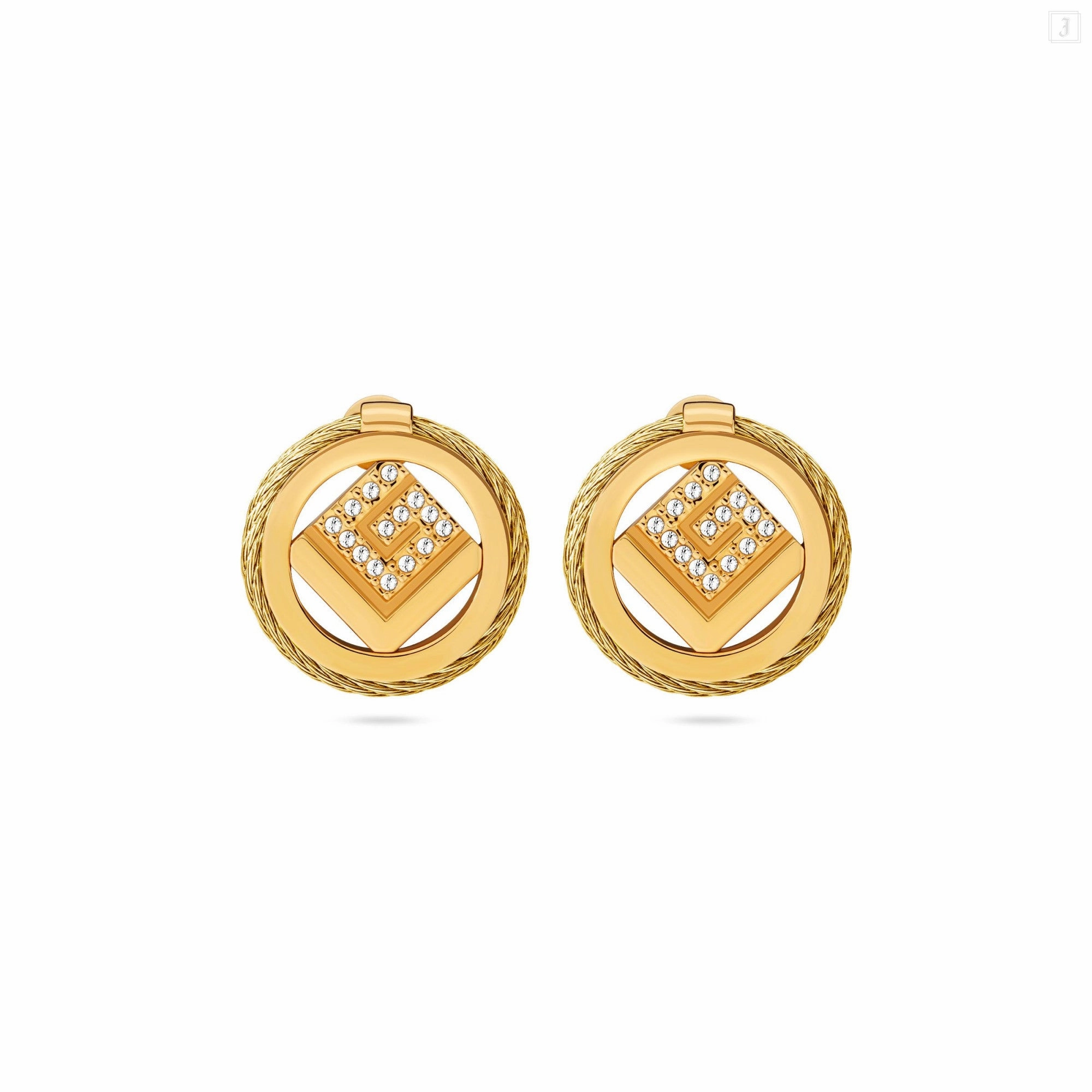Guy Laroche Camille Ladies Gold Plated With Crystals Earring fashion-jewelry  