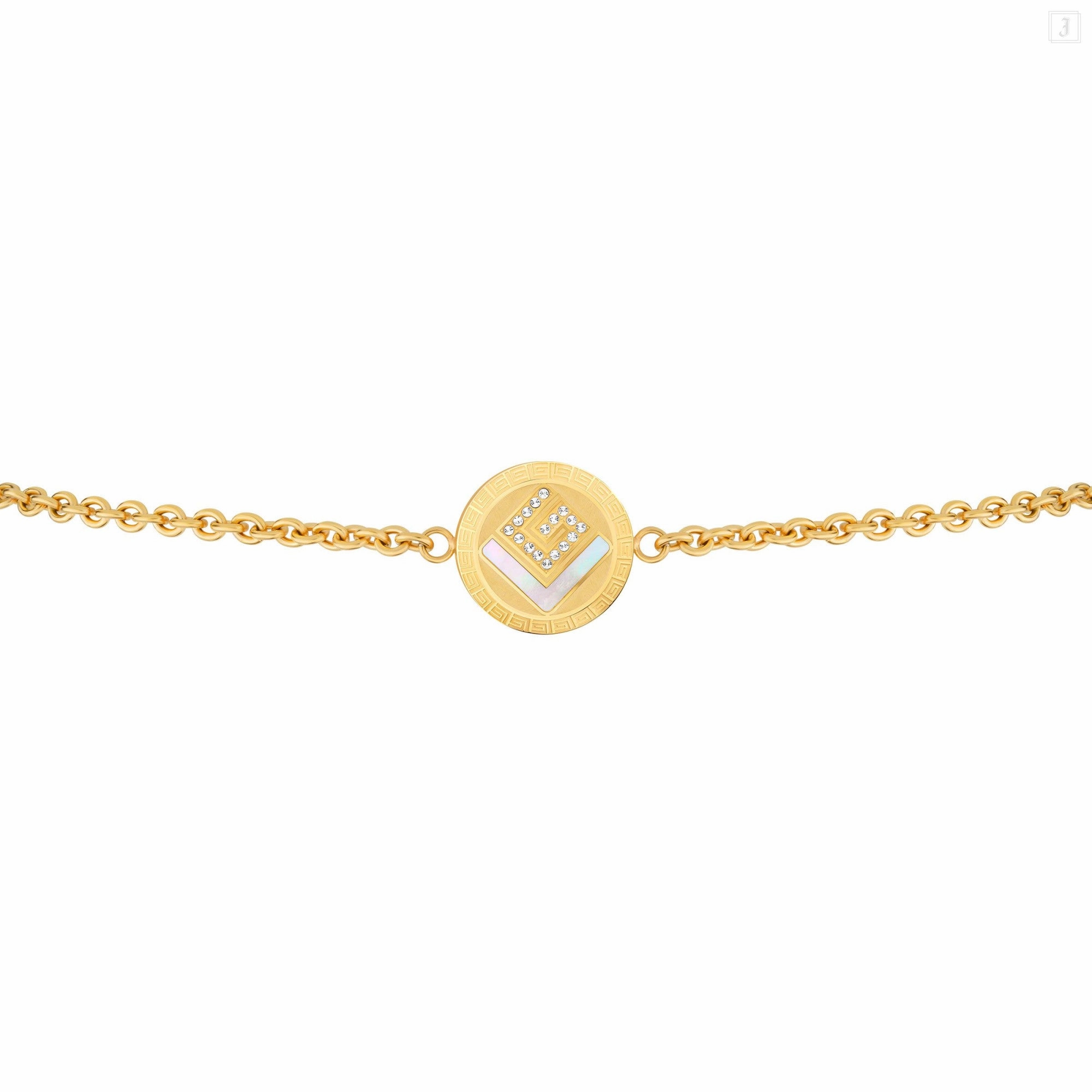 Guy Laroche Diane Ladies Gold Plated With MOP & Crystals Bracelet