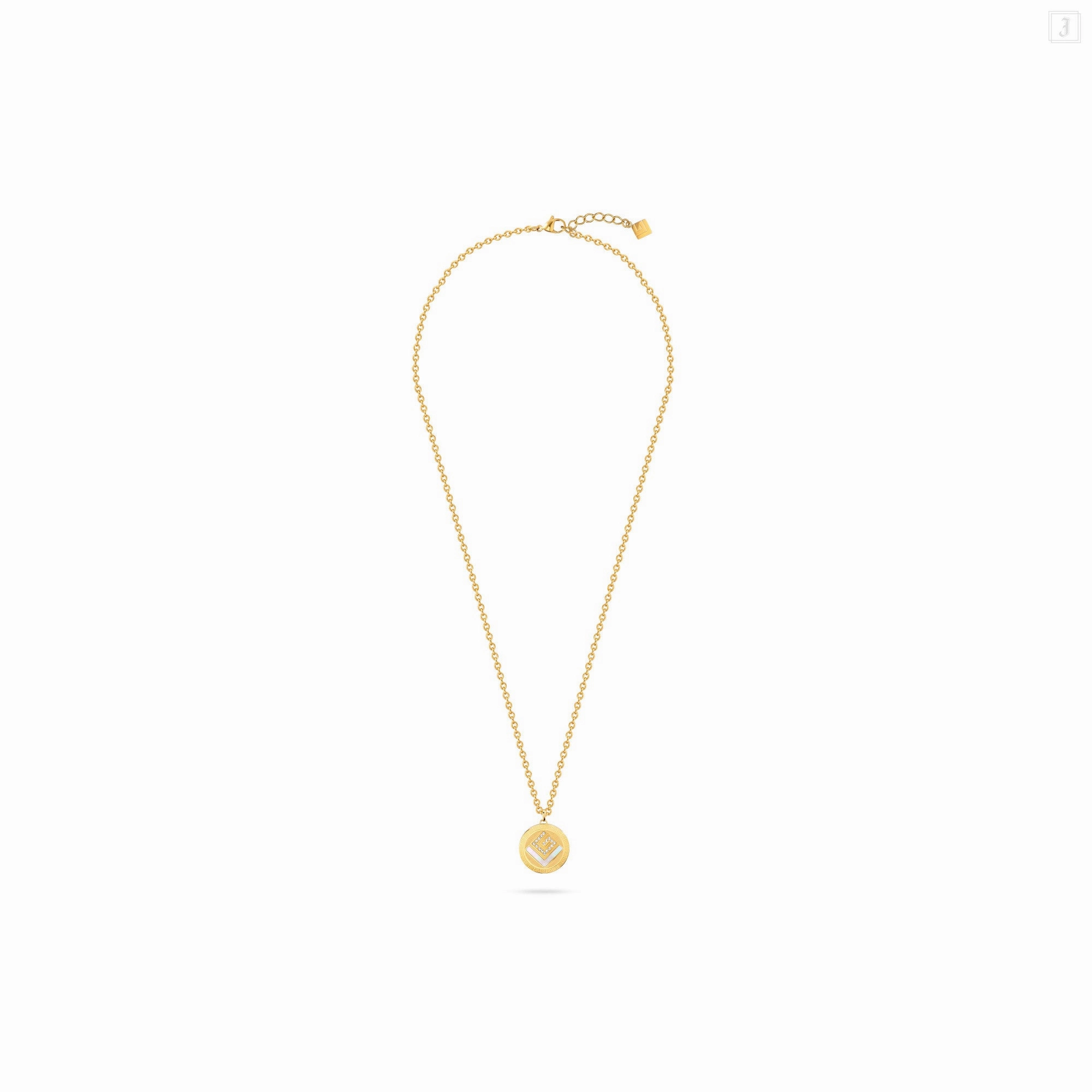 Guy Laroche Diane Ladies Gold Plated With MOP & Crystals Necklace fashion-jewelry  