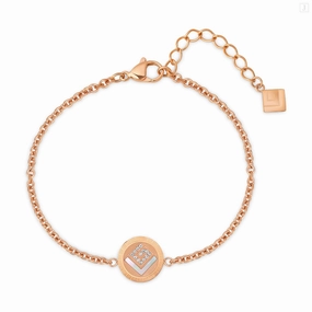 Guy Laroche Diane Ladies Rose Gold With MOP & Crystals Bracelet fashion-jewelry  