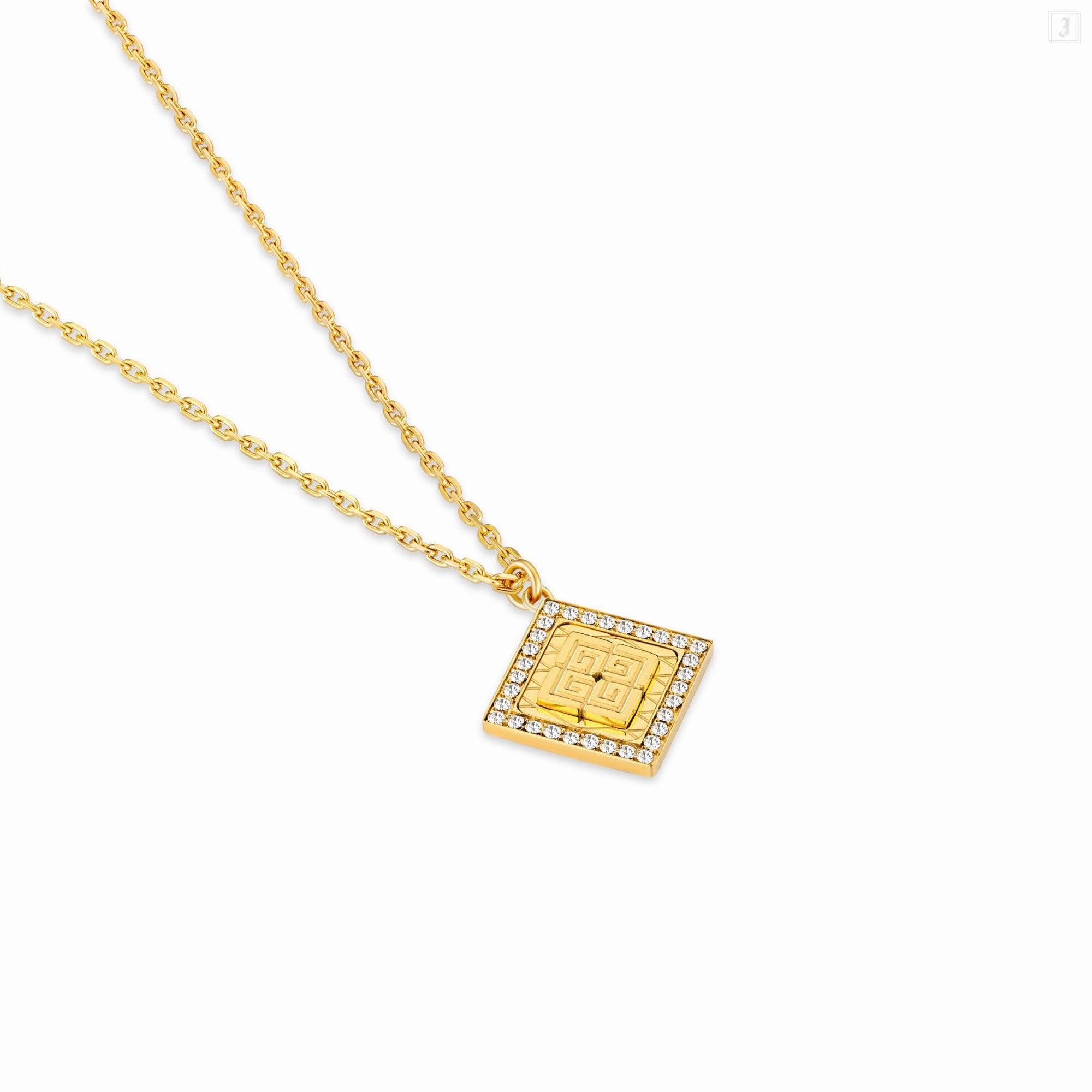 Guy Laroche Eva Ladies Gold Plated Necklace With Crystals