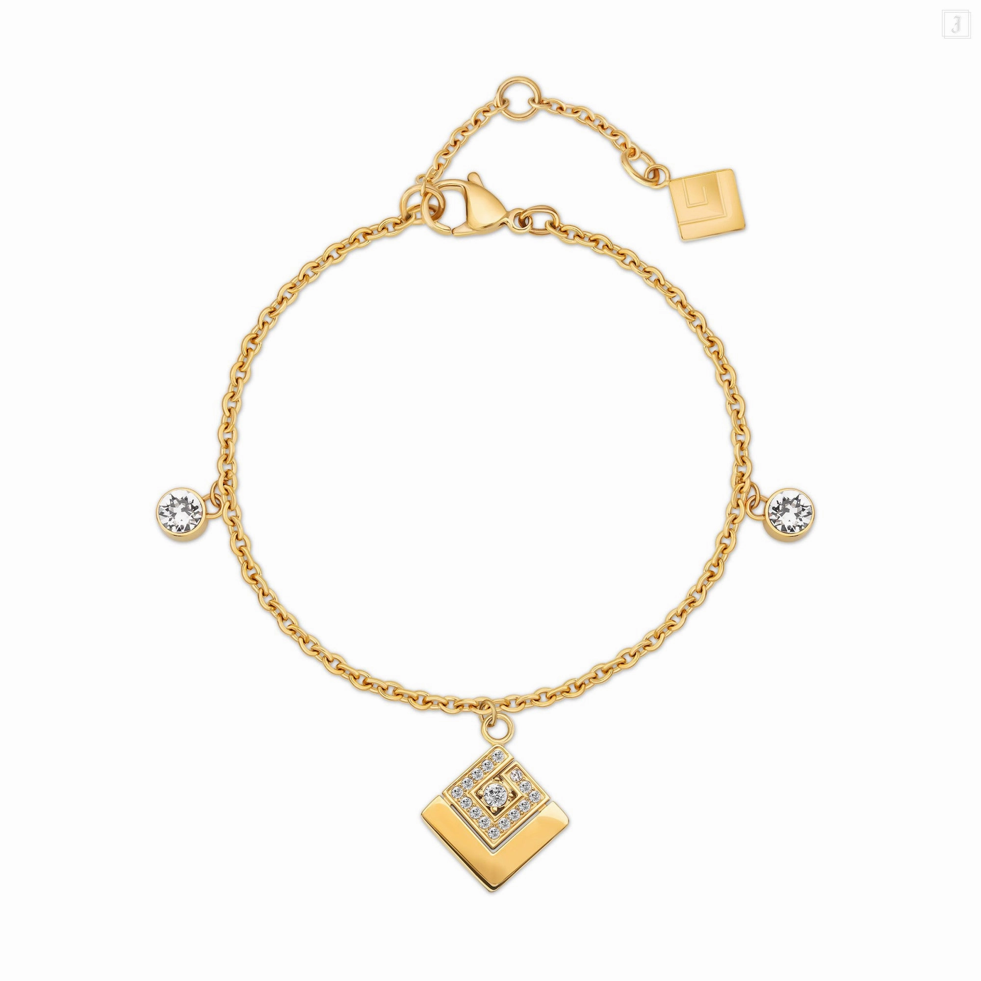 Guy Laroche Grace Ladies Gold Plated Bracelet With Crystals