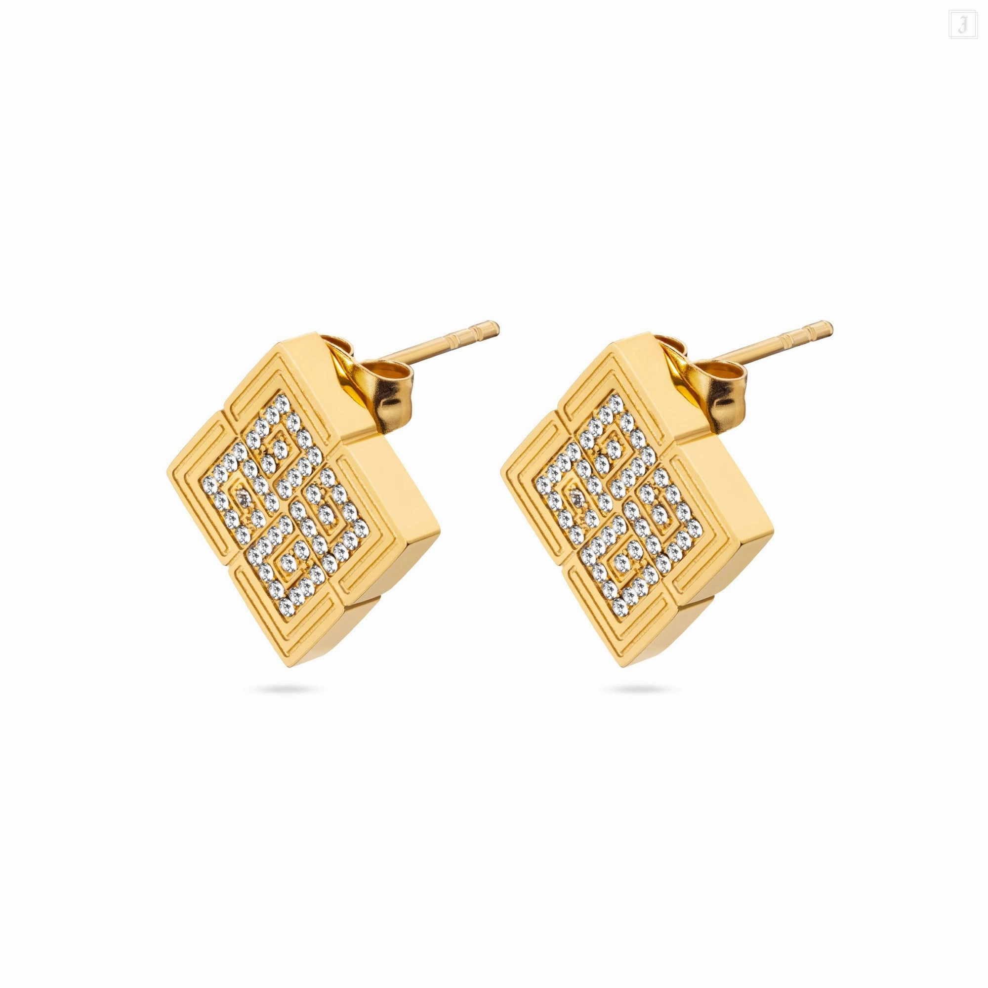 Guy Laroche Vivienne Ladies Gold Plated Earring With Crystals
