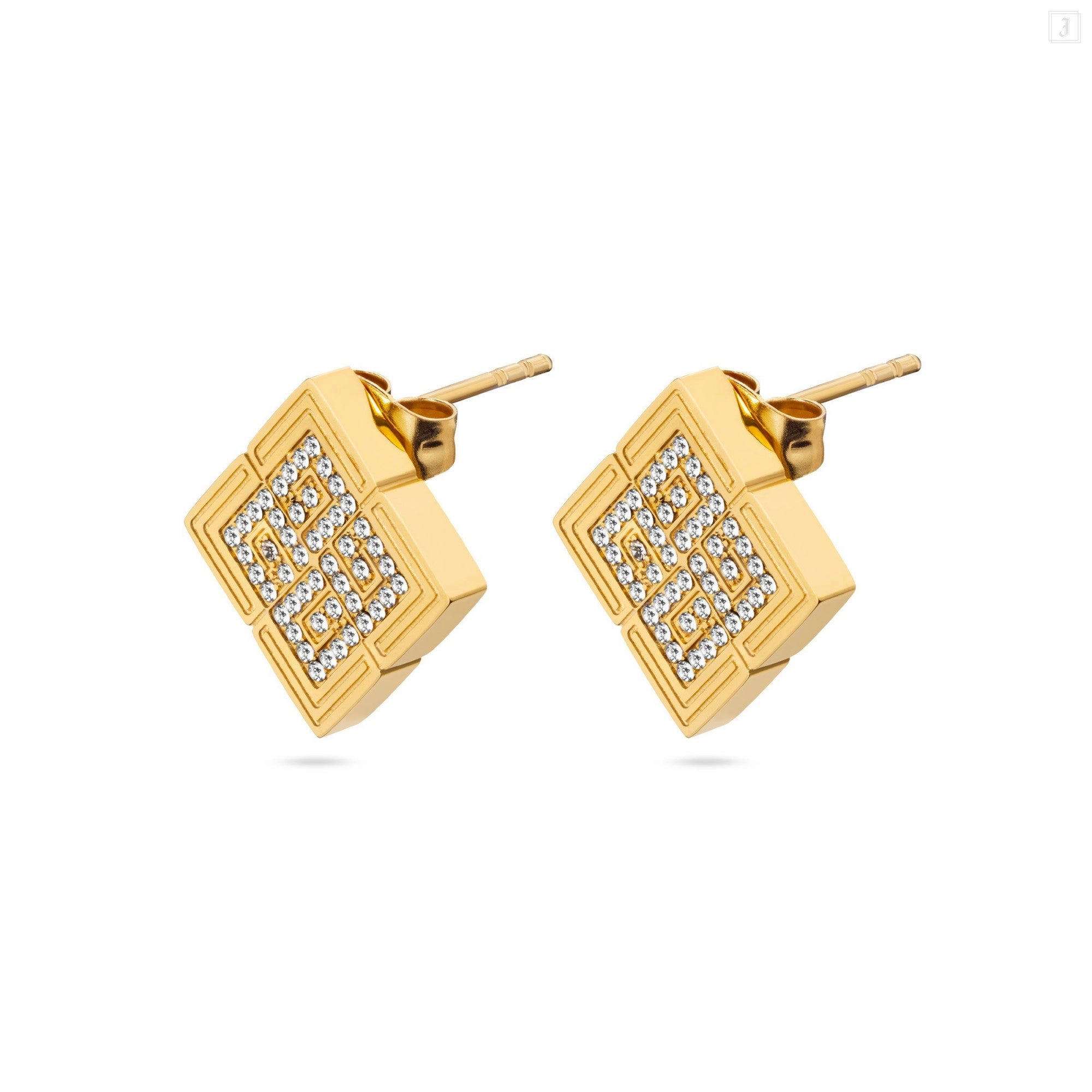 Guy Laroche Vivienne Ladies Gold Plated Earring With Crystals
