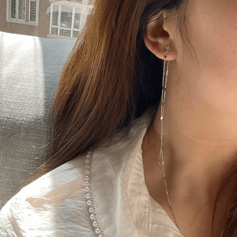 Han Temperament Long Tassel Sequin Female Earrings