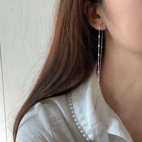 Han Temperament Long Tassel Sequin Female Earrings 